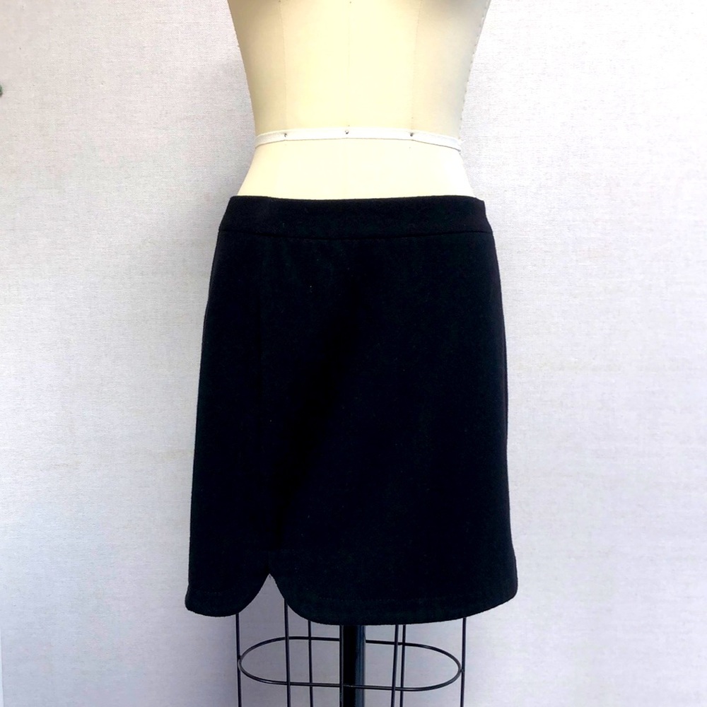 J Crew Black Wool Skirt